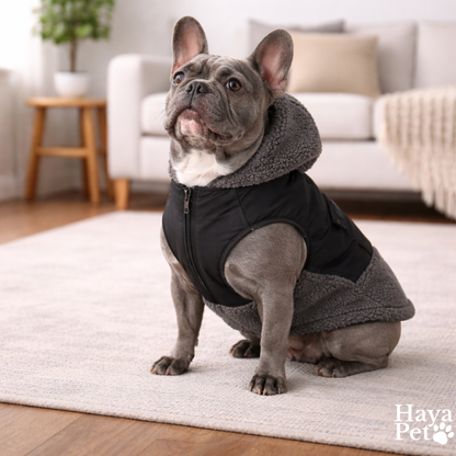 Dubbelzijdige Hondenjas In Grijs En Zwart