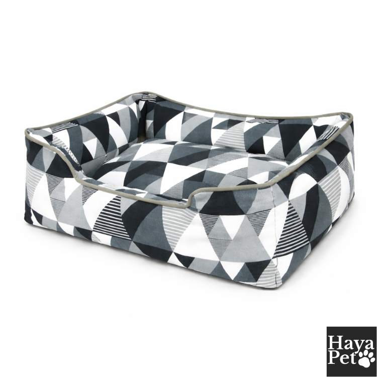 Dog Bed With Geometric Pattern