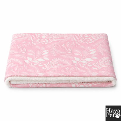 Roze Hondenplaid Met Bloemenprint