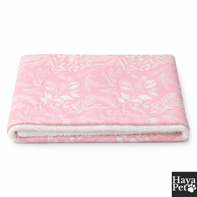 Roze Hondenplaid Met Bloemenprint