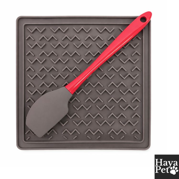 Vierkante Likmat Voor Honden Met Spatel
