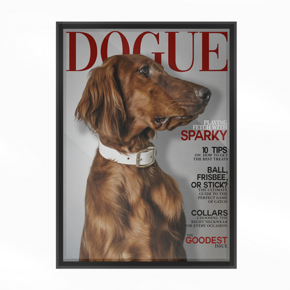 Gepersonaliseerde Huisdier Poster Jouw Kat of Hond op Magazine Cover