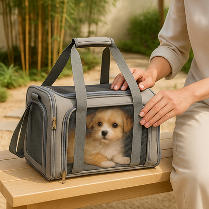 Airline Approved Dog Travel Bag Pet Carrier with Breathable Mesh
