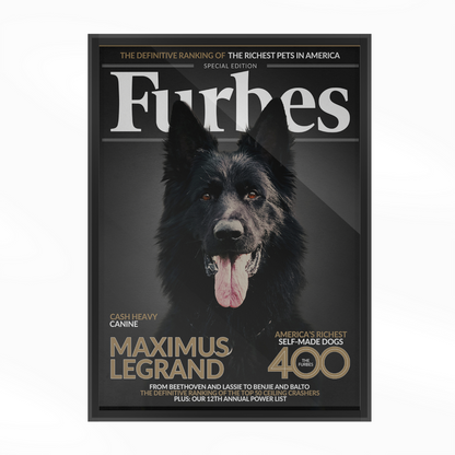 Gepersonaliseerde Huisdier Poster Jouw Kat of Hond op Magazine Cover