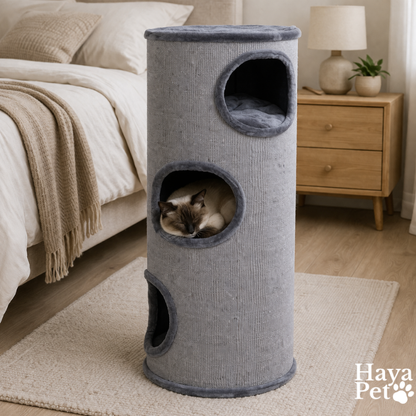 Cat Play Tunnel With Peek-Through Openings | Anthracite