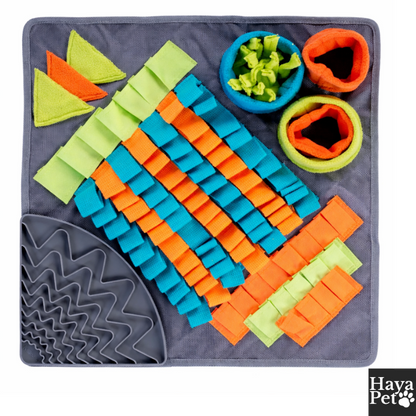 Vierkante Snuffelmat Met Uitneembare Likmat Voor Honden