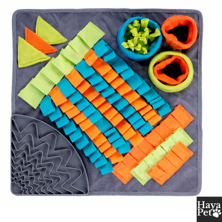 Vierkante Snuffelmat Met Uitneembare Likmat Voor Honden