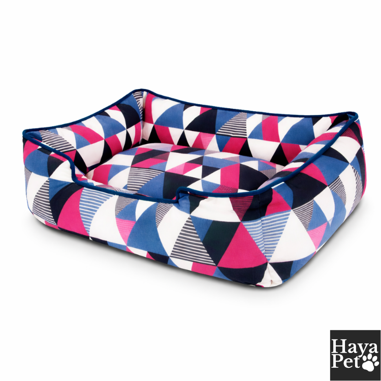 Dog Bed With Geometric Pattern