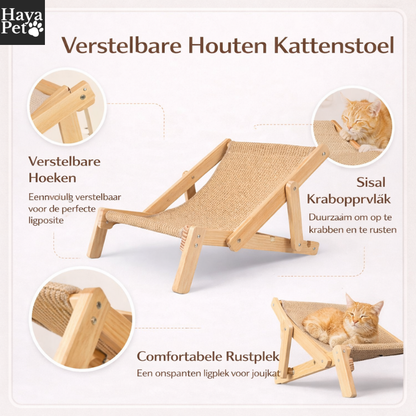 Verstelbare Krabligstoel Voor Katten Met Verwisselbaar Krabpaneel