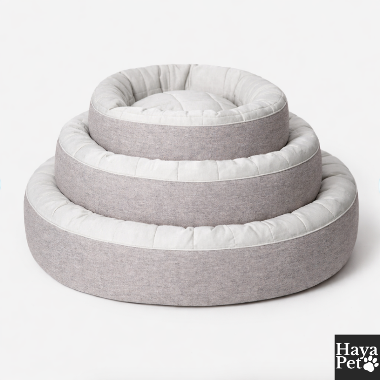 Rond Hondenbed Voor Warme Dagen Met Wasbare Hoes