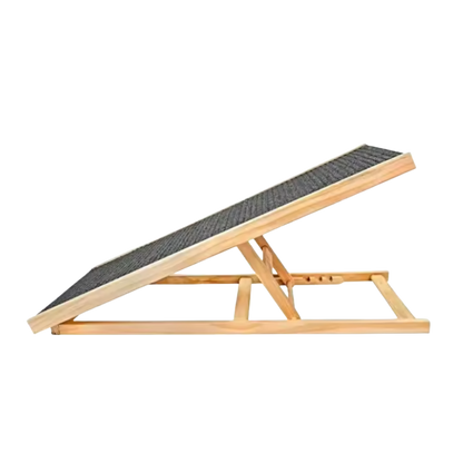 Adjustable Dog Ramp Made of Wood with Nonslip Surface & Compact Storage
