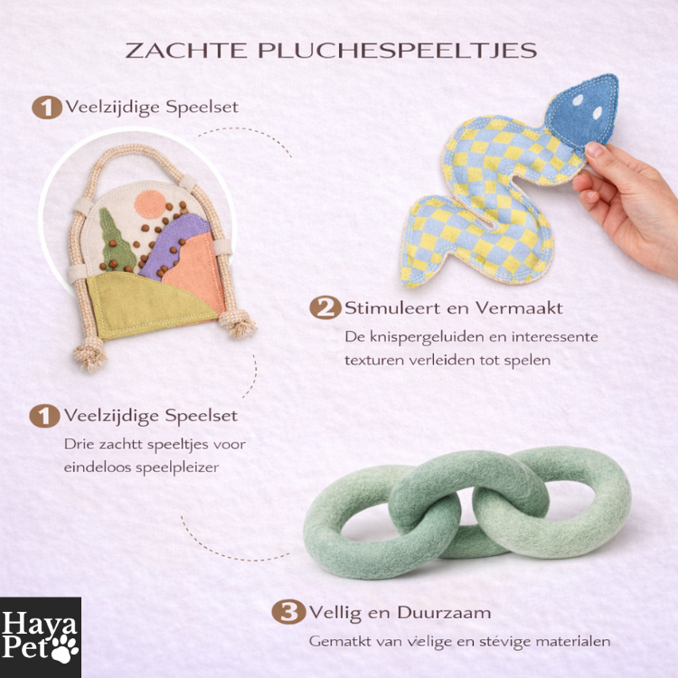 3-Delige Speelgoedbundel Voor Honden Met Puzzel- En Trekspeelgoed