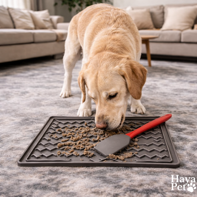 Vierkante Likmat Voor Honden Met Spatel