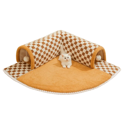 Kattentunnel Voor Meerdere Katten Catwalk Pluche Tunnel Met Comfort Mat