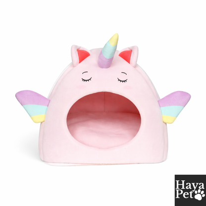 Cat Sleeping Cave With Unicorn Design
