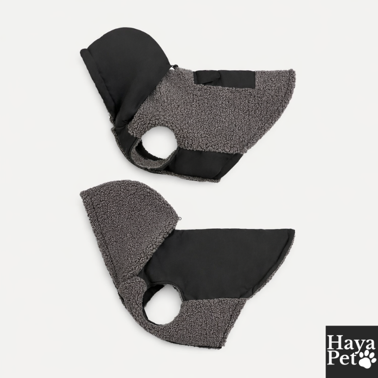 Dubbelzijdige Hondenjas In Grijs En Zwart