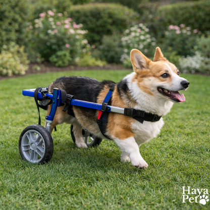 2-Wiel Hondenrolstoel Voor Corgi Met Achterpootondersteuning