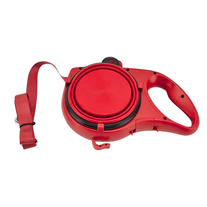 3-in-1 Drinkfles Hondenriem Met Ingebouwde Drinkfles, Kom & Poepzakjeshouder