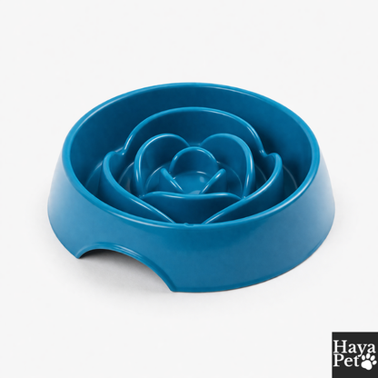 Ronde Anti-Schrok Voerbak Voor Honden Met Bloempatroon