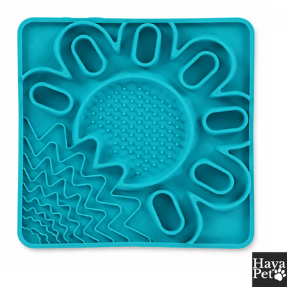 Square Lick Mat For Dogs With Raised Edge