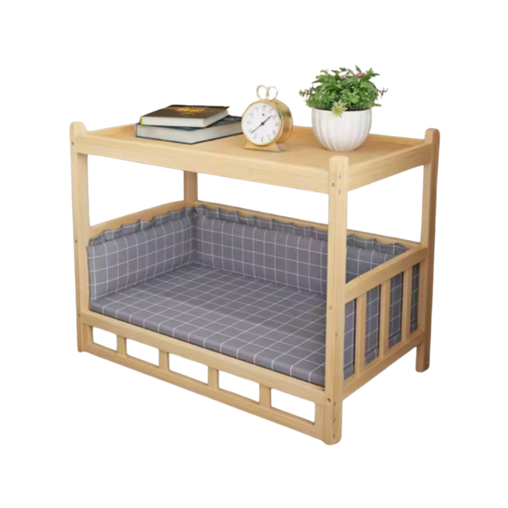 Honden Verhoogd Houten Bed | Wasbaar Schuim