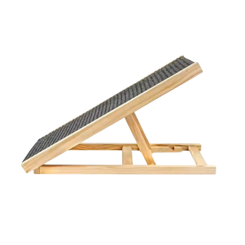 Adjustable Dog Ramp Made of Wood with Nonslip Surface & Compact Storage