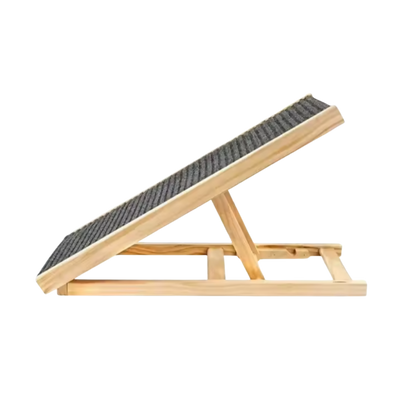 Adjustable Dog Ramp Made of Wood with Nonslip Surface & Compact Storage