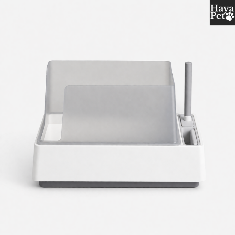 Kattenbak Met Beschermende Opzetrand En Opbergvak Voor Schep