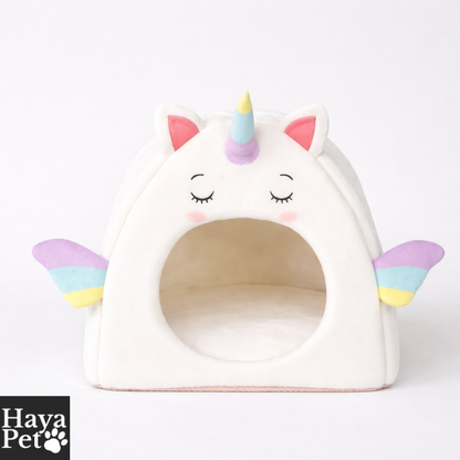 Cat Sleeping Cave With Unicorn Design