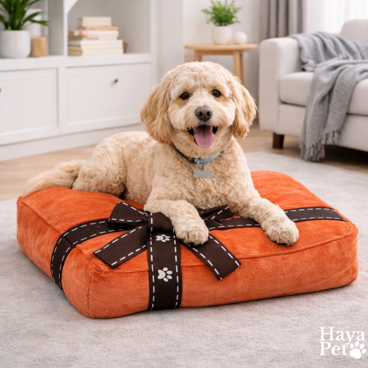 Dog Bed With Decorative Print