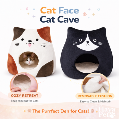 Cat Sleeping Cave With Cat Face