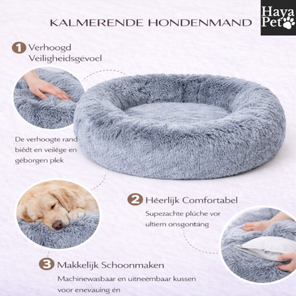 Zilvergrijs Hondenbed Met Opstaande Rand En Antislipbodem
