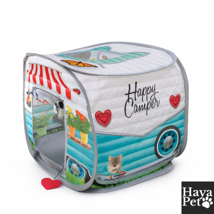 Cat Play Tent With Camper Design