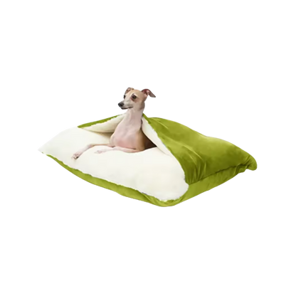 Hondenbed met Aangehechte Deken | Wasbaar Kussen