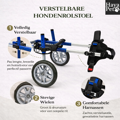 2-Wiel Hondenrolstoel Voor Corgi Met Achterpootondersteuning