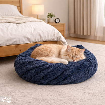 Rond Kattenbed Met Omkeerbaar Ontwerp