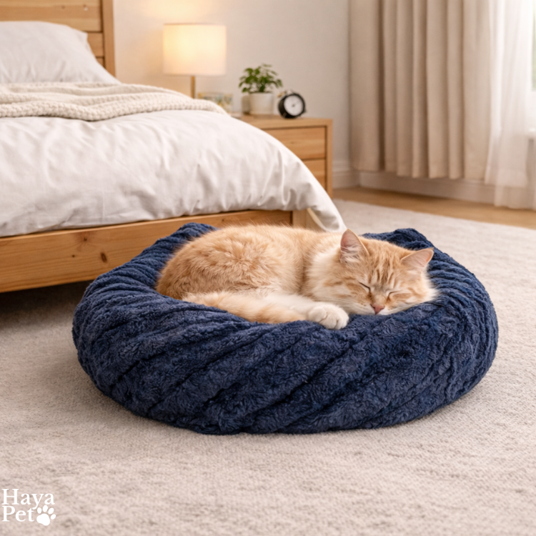 Rond Kattenbed Met Omkeerbaar Ontwerp
