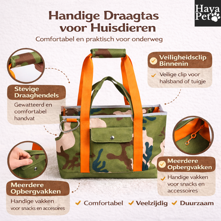 Hondendraagtas Met Schouderhengsels En Binnenlijn