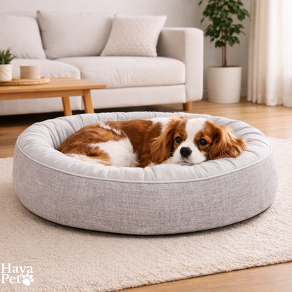 Rond Hondenbed Voor Warme Dagen Met Wasbare Hoes