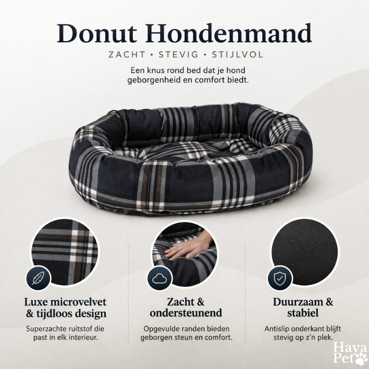 Ovaal Nestbed Voor Honden Met Los Binnenkussen