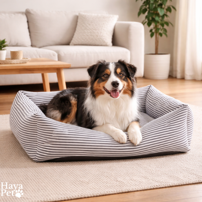 Gestreept Nestbed Voor Honden Met Antislipbodem