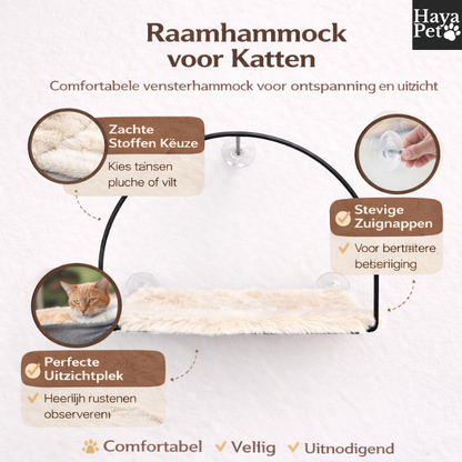 Kattenhangmat Voor Het Raam Met Zuignappen