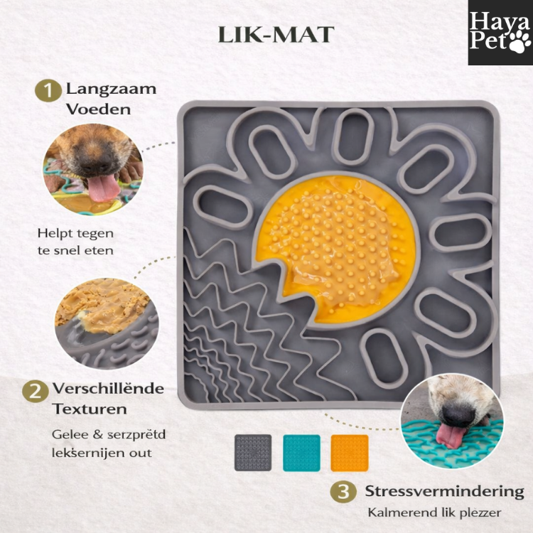 Vierkante Likmat Voor Honden Met Opstaande Rand