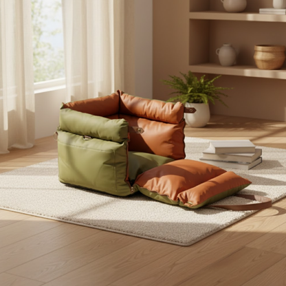 Honden-kattendraagtas van luxe kunstleer | Autostoeltje voor honden