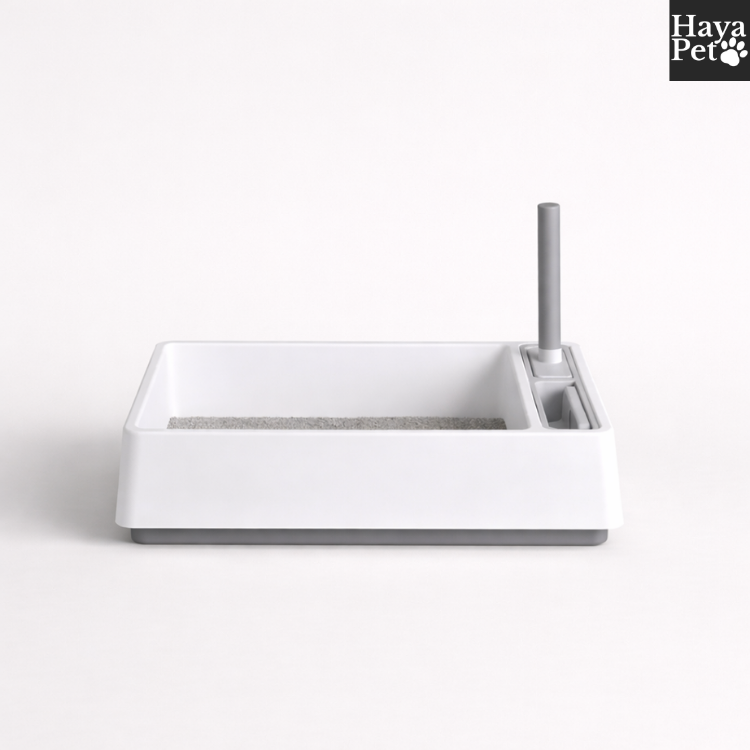 Kattenbak Met Beschermende Opzetrand En Opbergvak Voor Schep