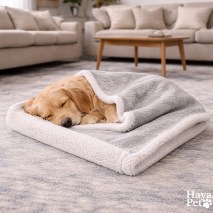 Taupe Dog Blanket For Home And Travel