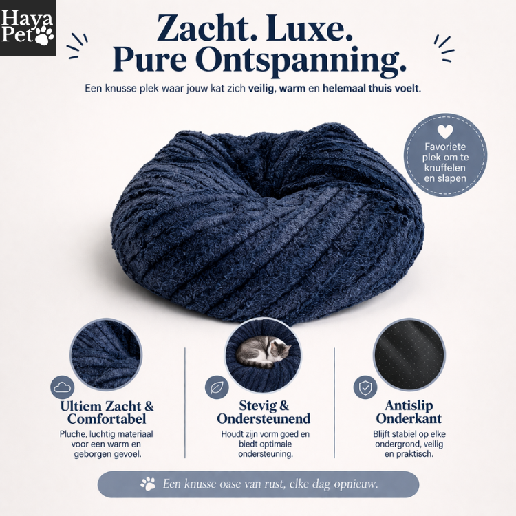 Rond Kattenbed Met Omkeerbaar Ontwerp