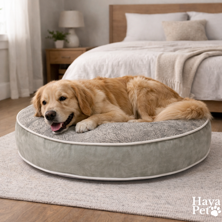 Rond Hondenbed Met Afneembare Hoes