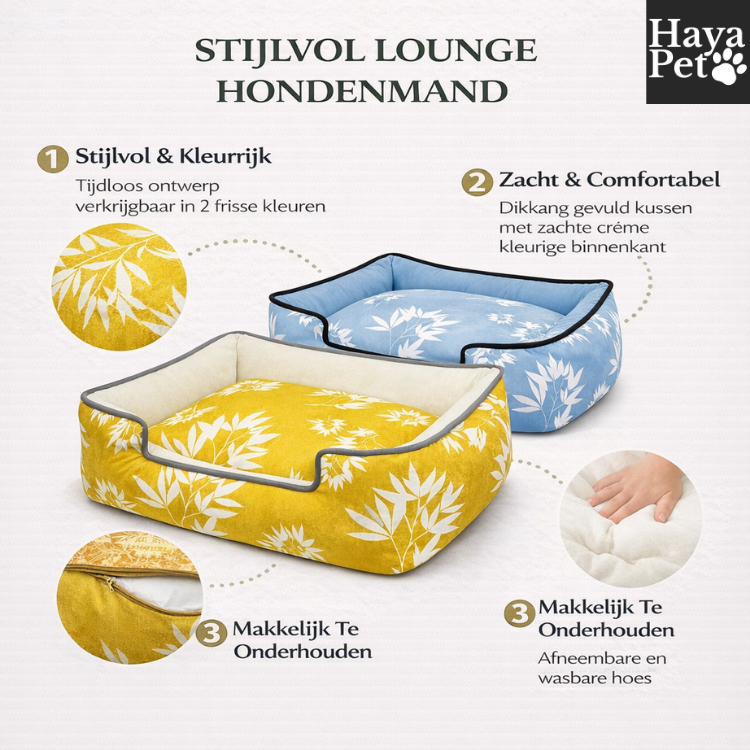 Lounge Ligbed Voor Honden Met Tweezijdig Kussen
