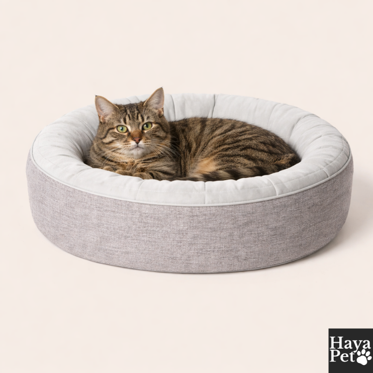 Rond Hondenbed Voor Warme Dagen Met Wasbare Hoes